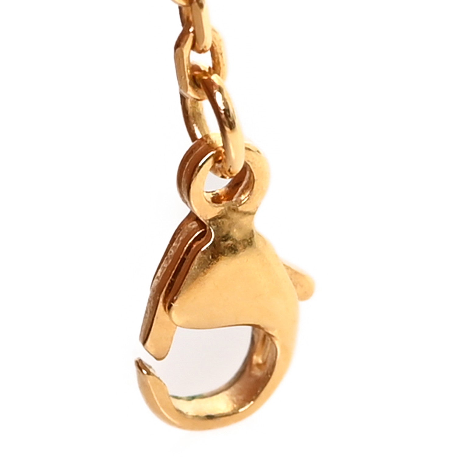 Hermes Lacquered Gold Mini Pop H Pendant Necklace White 4 of 6