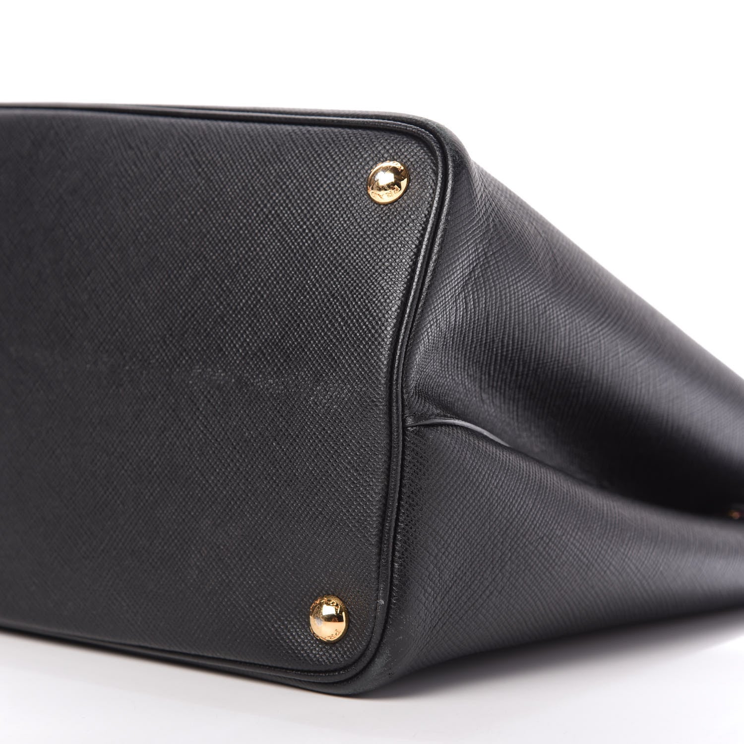Prada Saffiano Cuir Medium Double Bag Black Fuoco 7 of 11