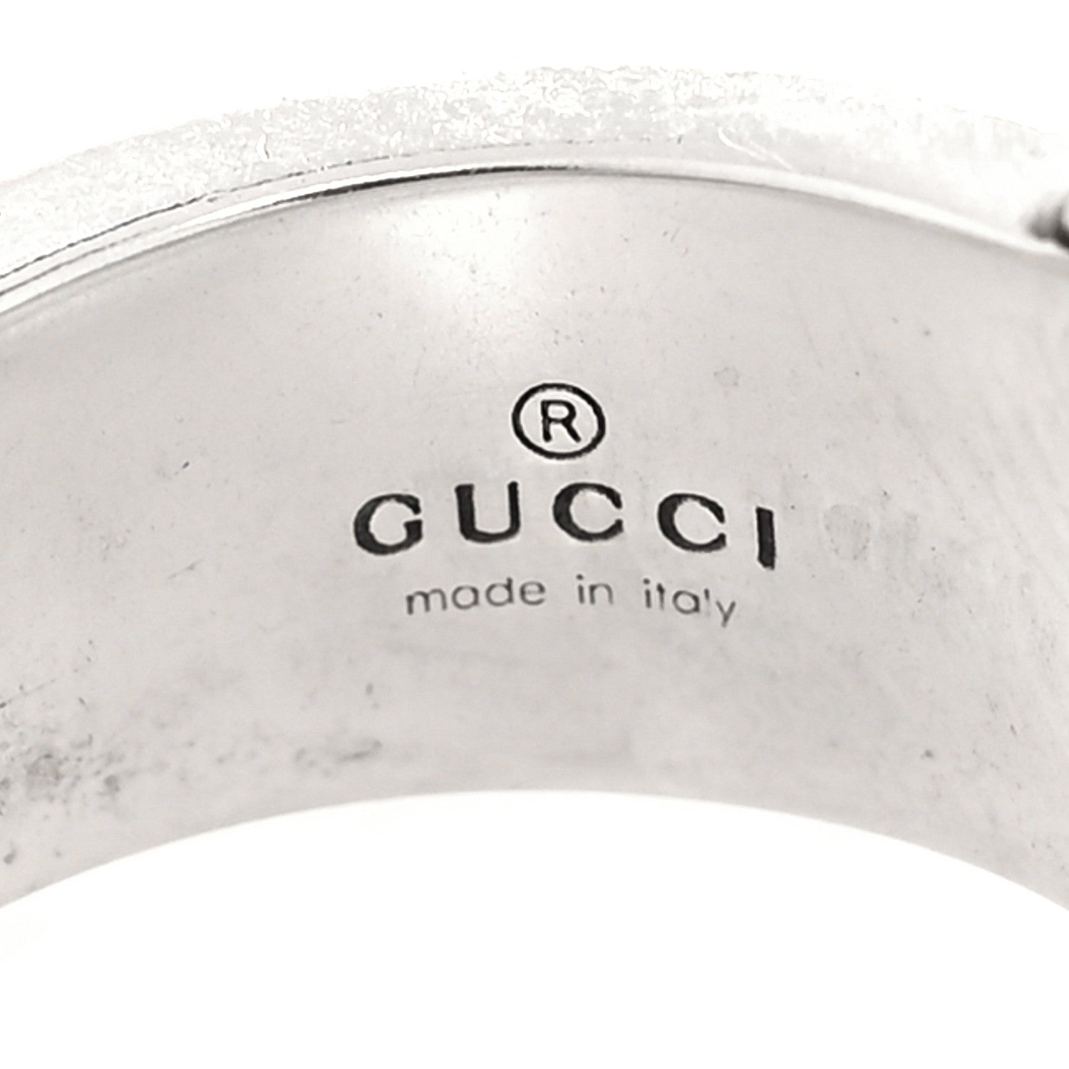 Gucci Sterling Silver Enamel Interlocking G Band Ring 49 5 Turquoise 4 of 6