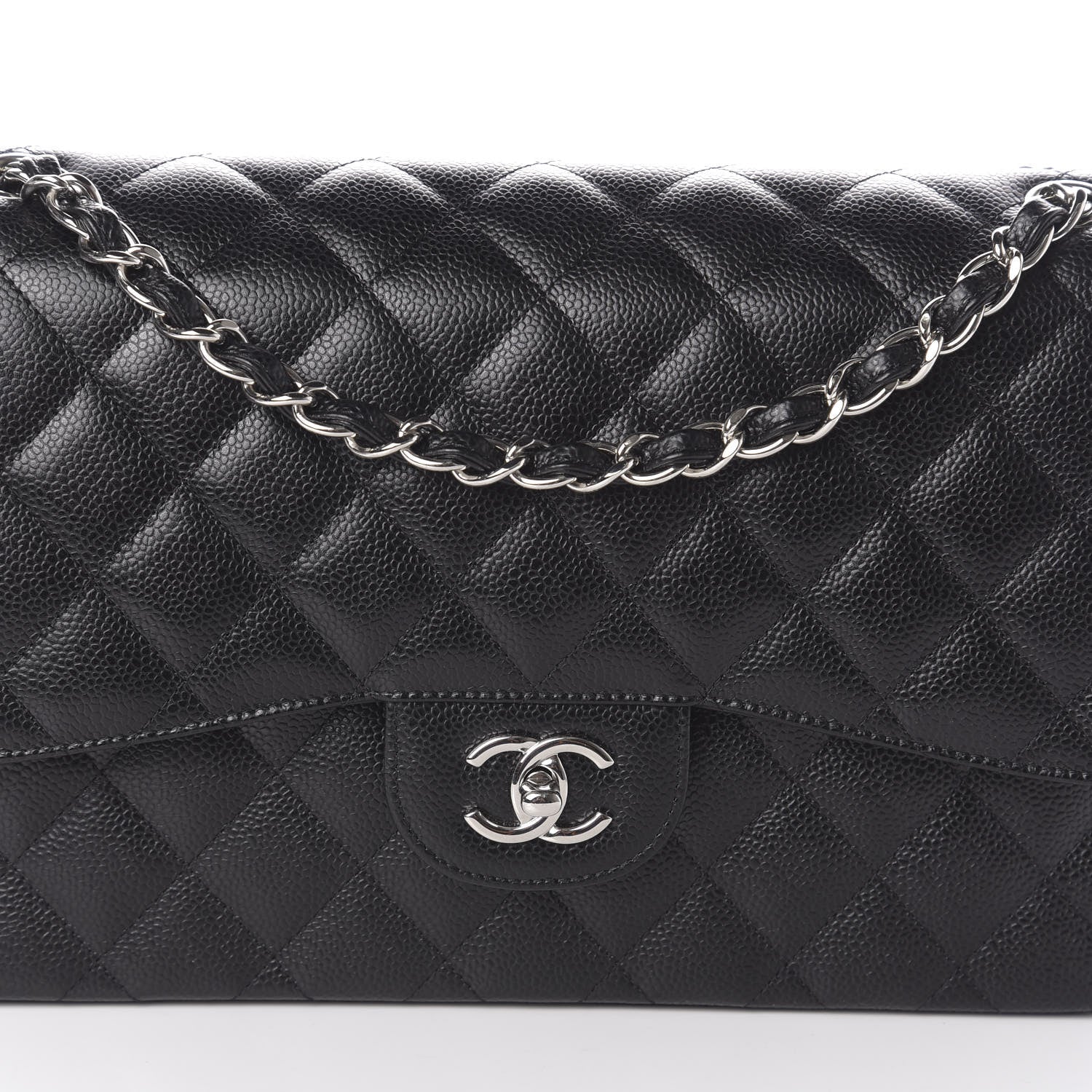 Chanel Caviar Quilted Jumbo Double Flap Black 8 of 10