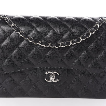 Chanel Caviar Quilted Jumbo Double Flap Black 8 of 10