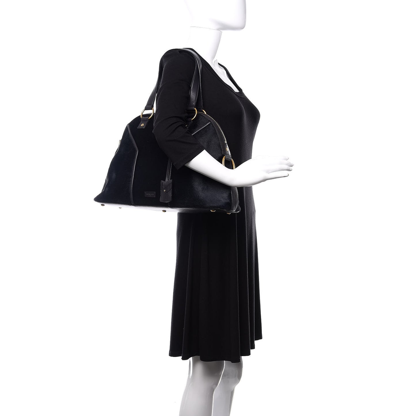 Calf Hair Large Muse Black