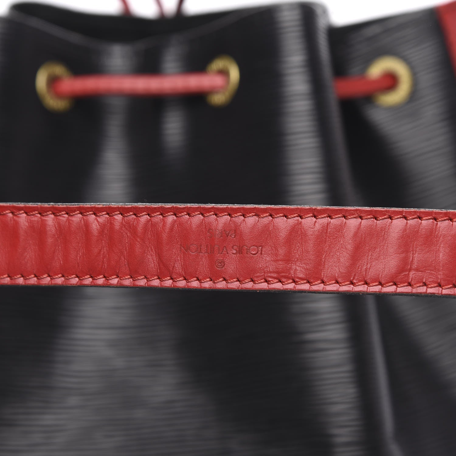 Louis Vuitton Epi Bi-Color Noe Castillan Red Black 10 of 15