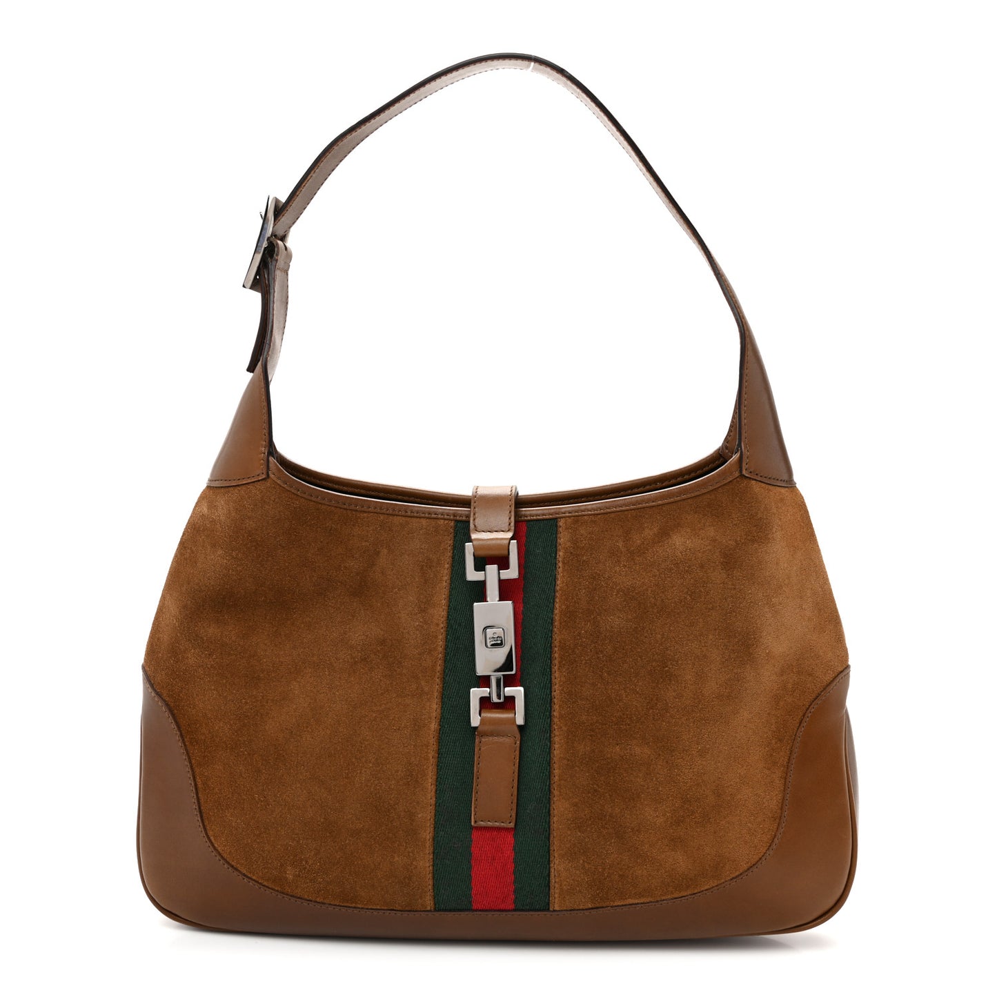 Suede Web Small Jackie O Hobo Light Brown