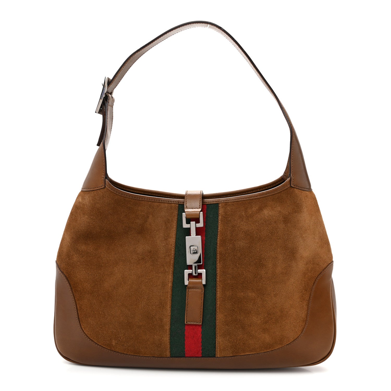 Gucci Suede Web Small Jackie O Hobo Light Brown 1 of 11