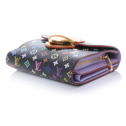 Louis Vuitton Monogram Multicolor Joey Wallet Black Violet 4 of 8