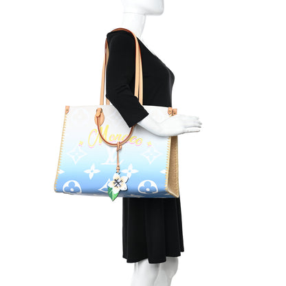 Louis Vuitton Monogram Giant Raffia Monaco By The Pool Onthego GM Blue 2 of 9
