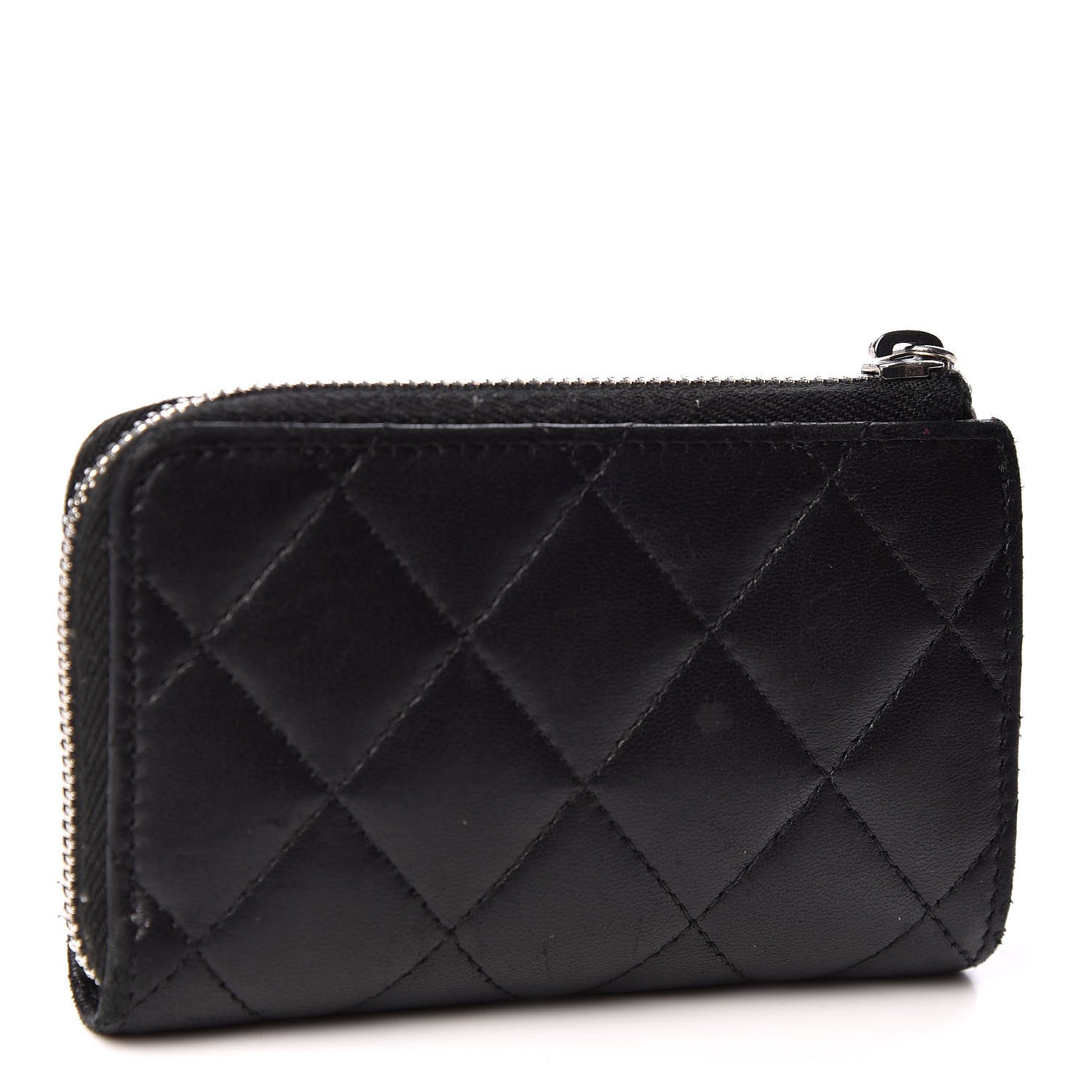 Chanel Lambskin Quilted Key Holder Case Black 2 of 9