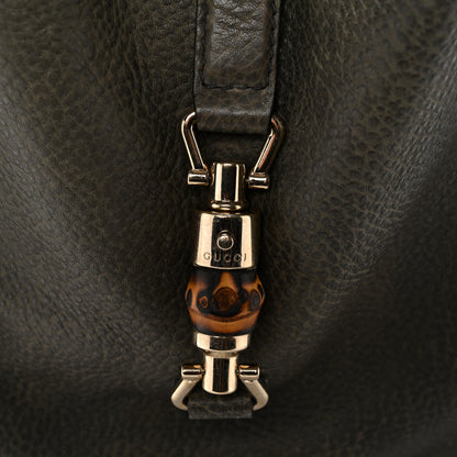 Gucci Calfskin Large New Jackie Shoulder Bag Military 13 of 16