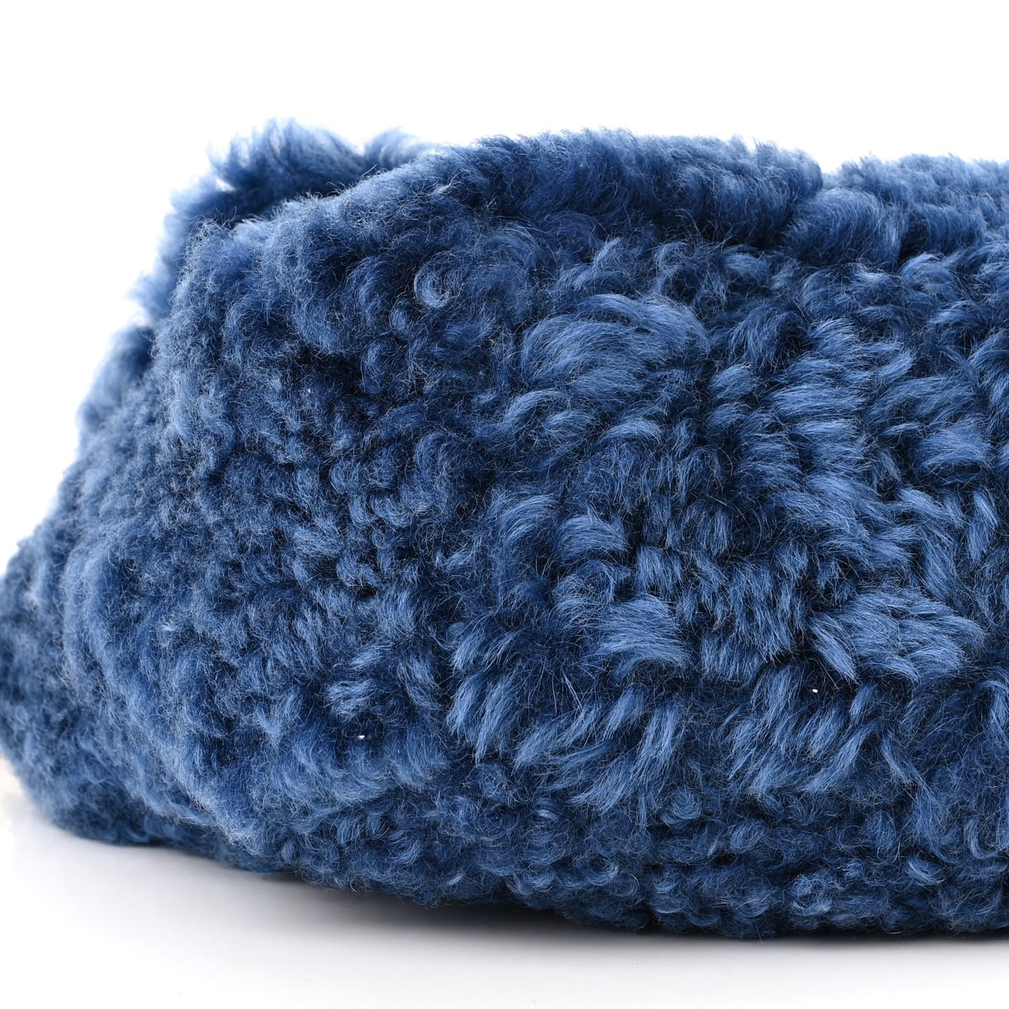 Shearling Sheepskin Large Chanel 19 Flap Blue