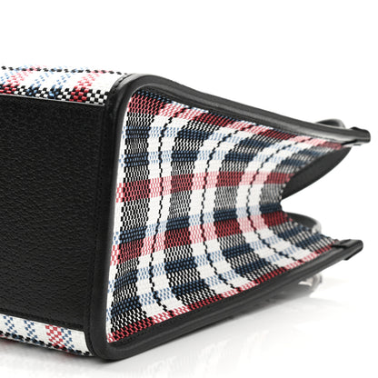 Gucci Canvas Plaid ICCUG Embroidered Small Tote Bag Black White Red Blue Smile Yellow 10 of 10