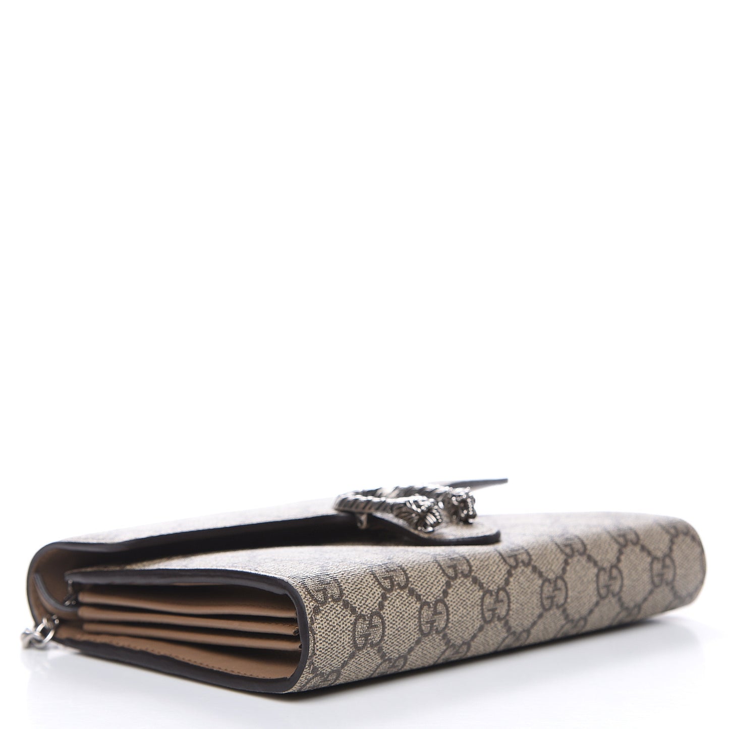 GG Supreme Monogram Mini Dionysus Chain Wallet Beige Taupe
