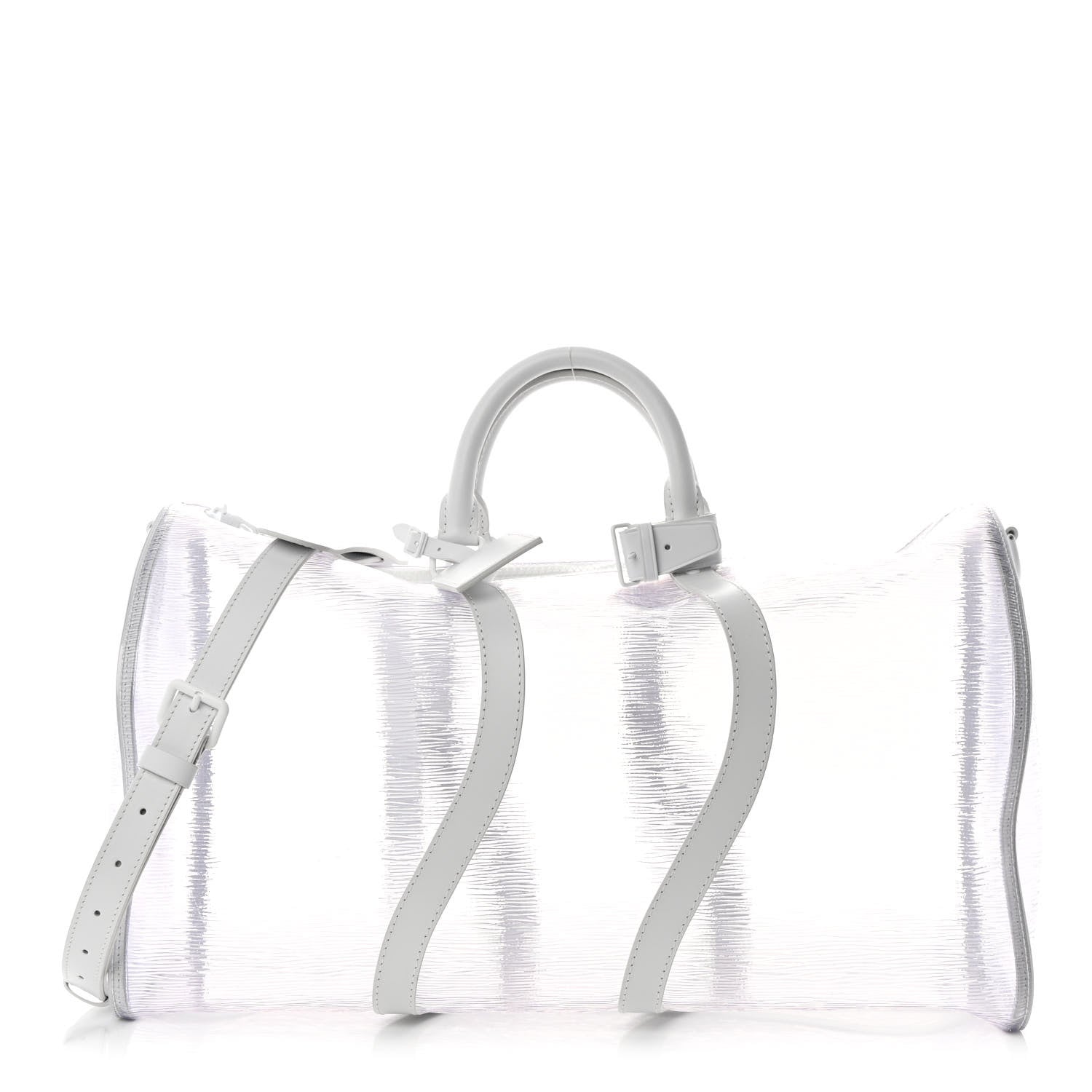 Louis Vuitton PVC Epi Embossed Wavy Keepall Bandouliere 50 White 1 of 12