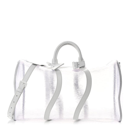 Louis Vuitton PVC Epi Embossed Wavy Keepall Bandouliere 50 White 1 of 12