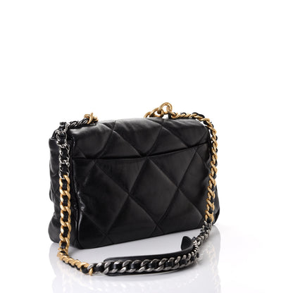 Chanel Goatskin Quilted Large 19 Flap Black 2 of 9