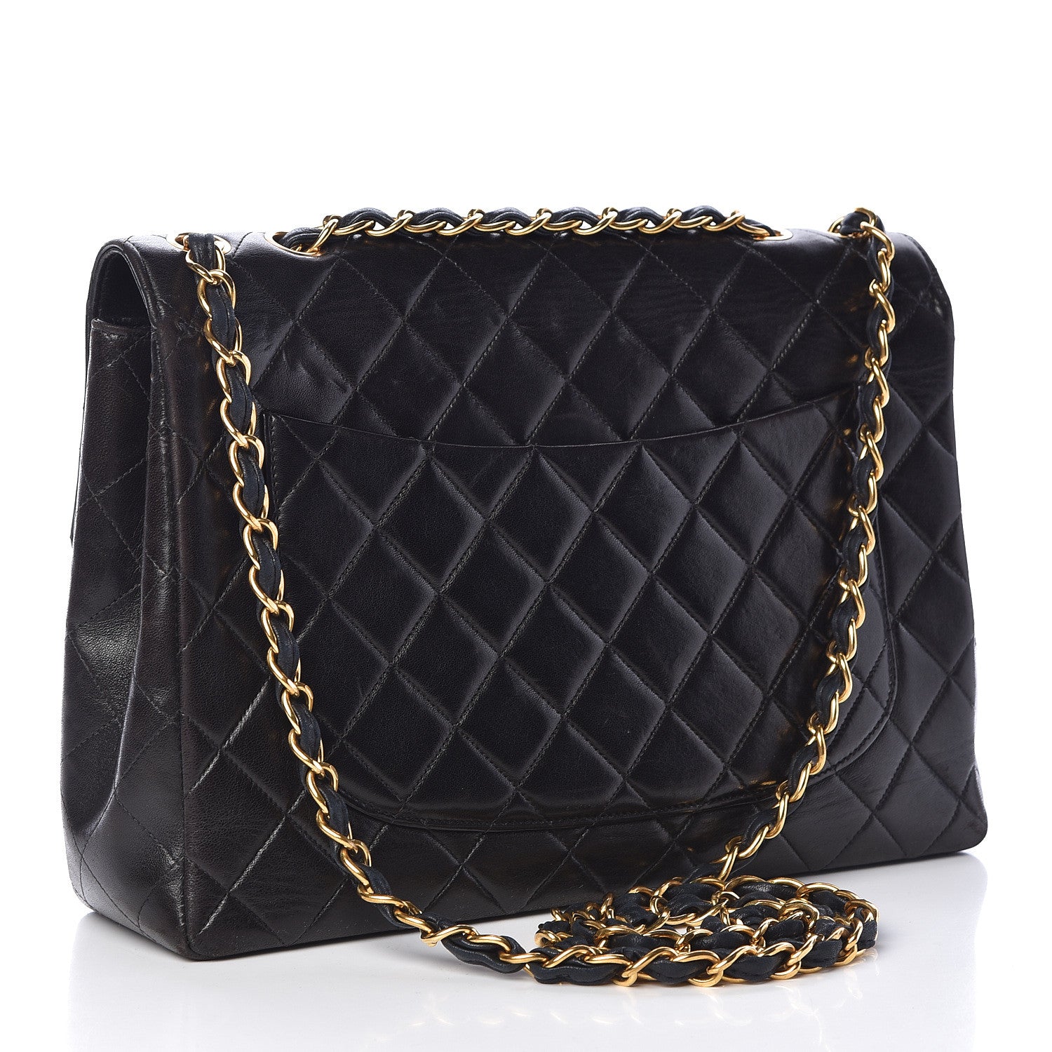 Chanel Lambskin Quilted Jumbo Single Flap Black 3 of 18