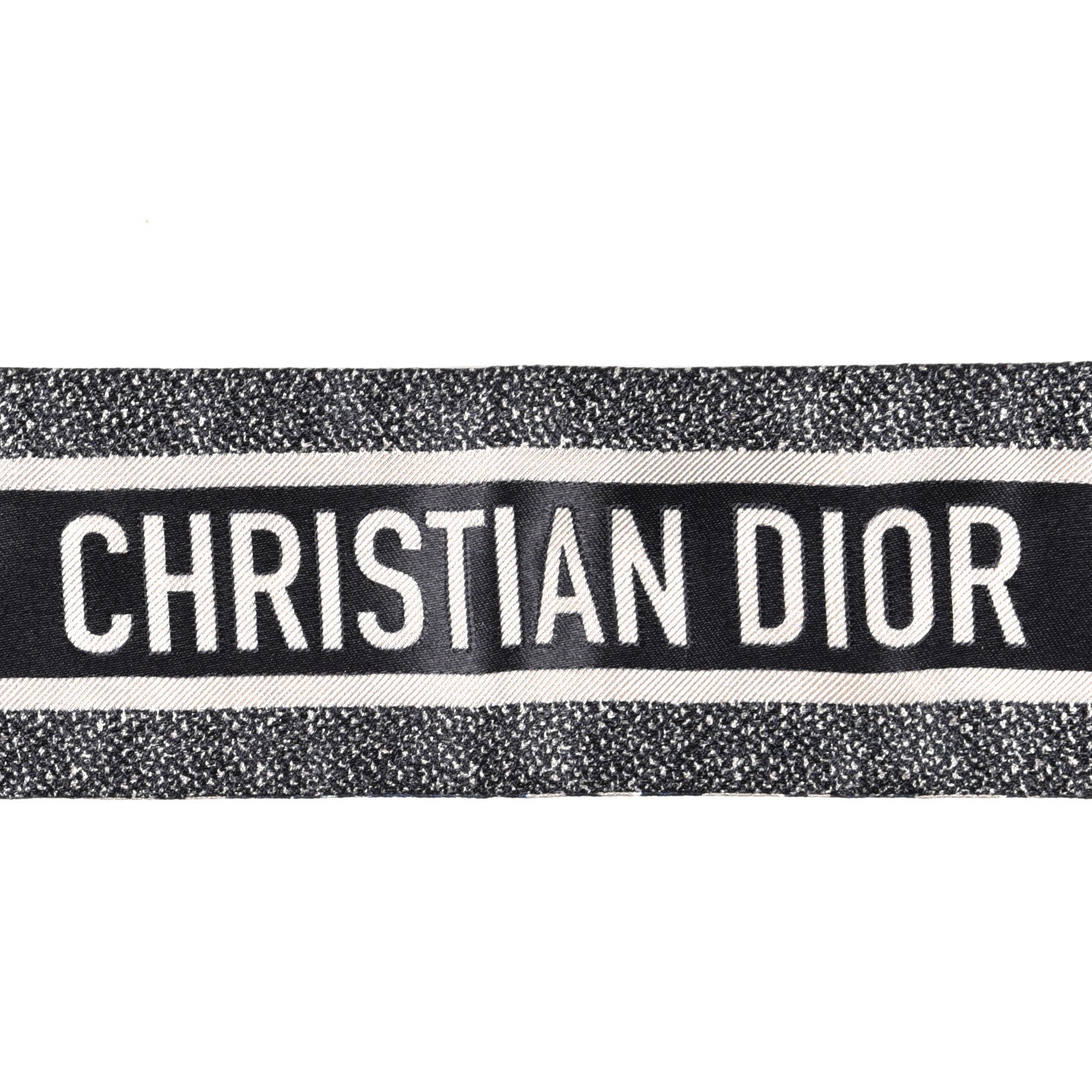 Christian Dior Silk Oblique Mitzah Scarf Blue 3 of 4