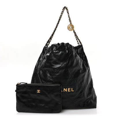 Chanel Shiny Calfskin Quilted Chanel 22 Black 3 of 11