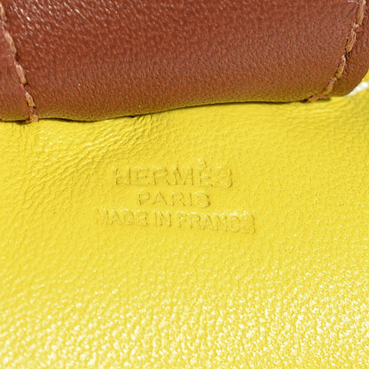 Hermes Milo Lambskin Grigri Rodeo Horse Bag Charm MM Lime Menthe Fauve 5 of 5