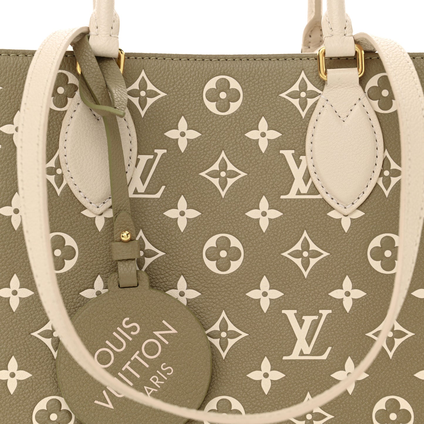Empreinte Monogram Spring In The City Onthego MM Kaki Beige Cream