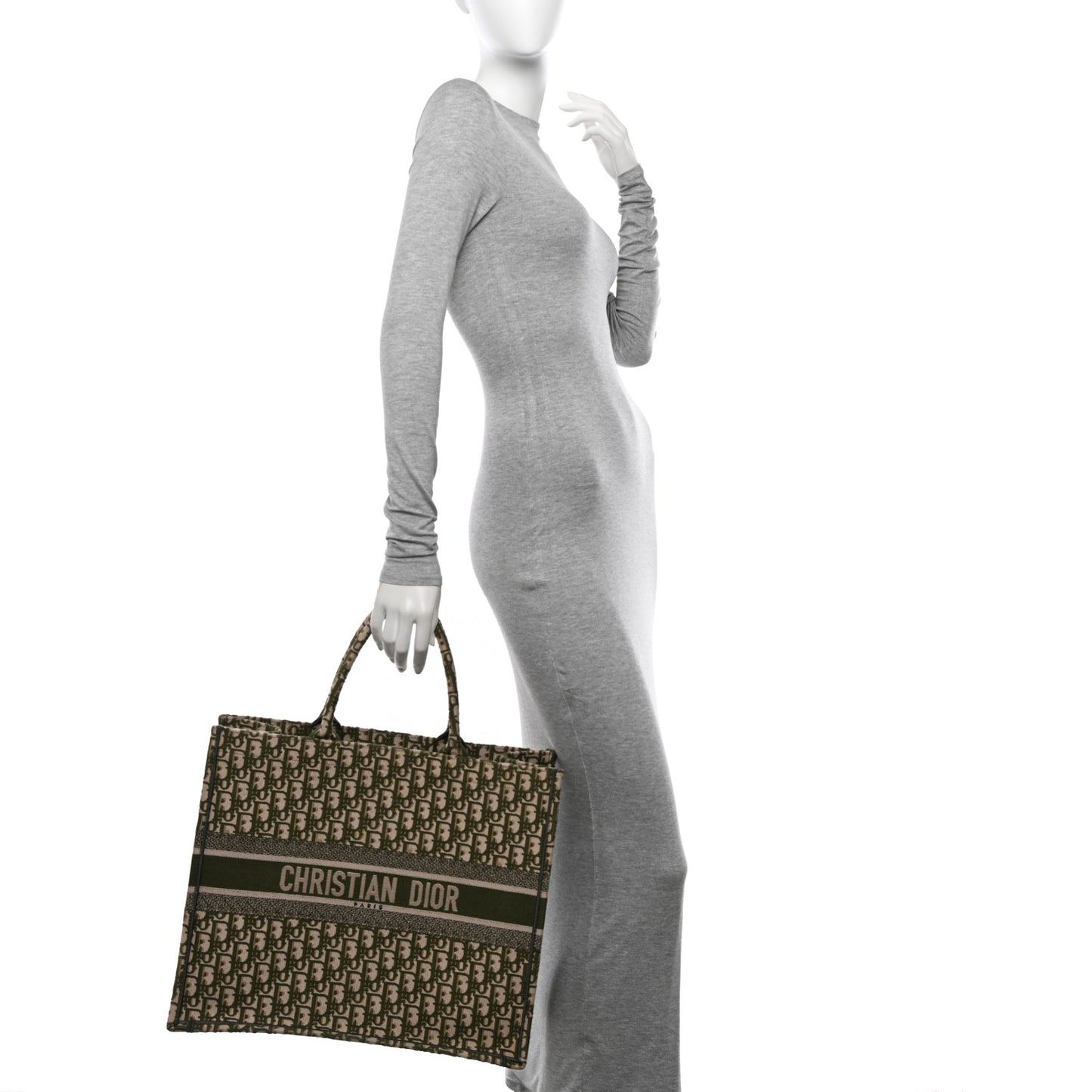 Oblique Large Book Tote Vert Multicolor