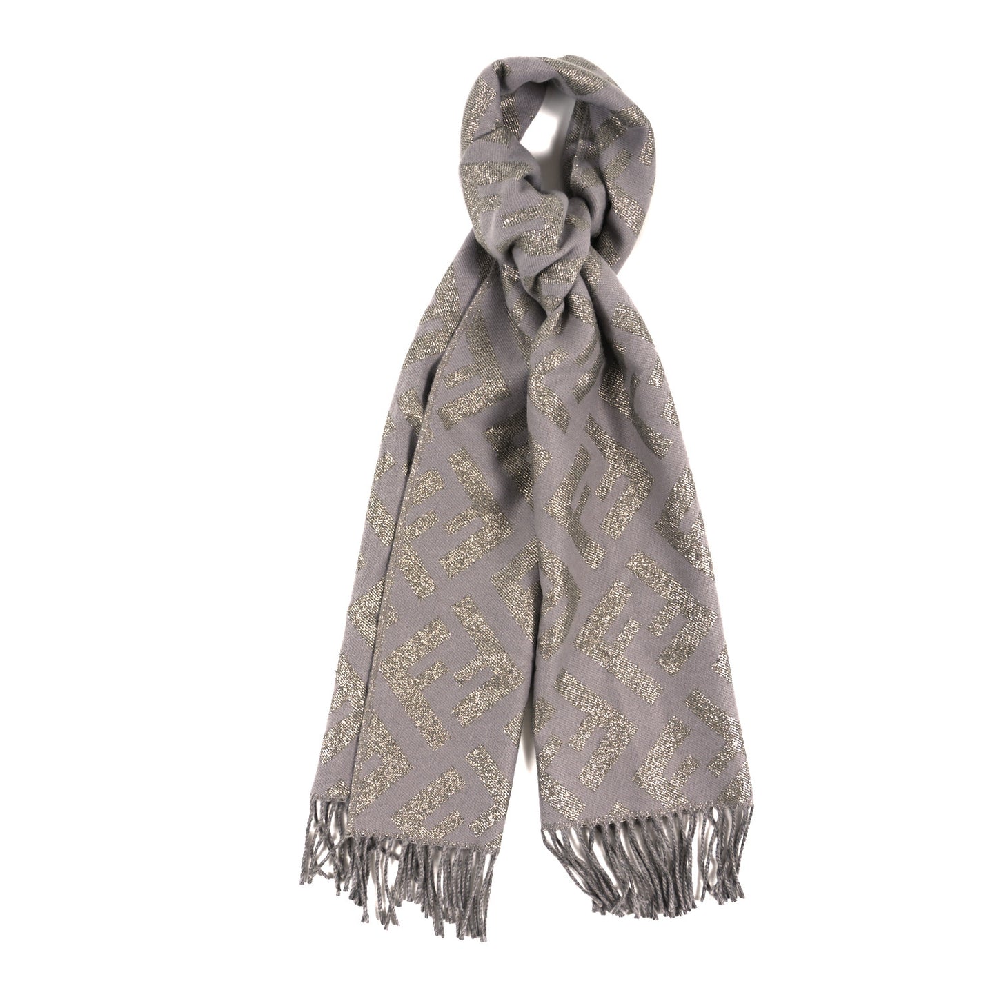 Cashmere Lurex FF Scarf Tortora