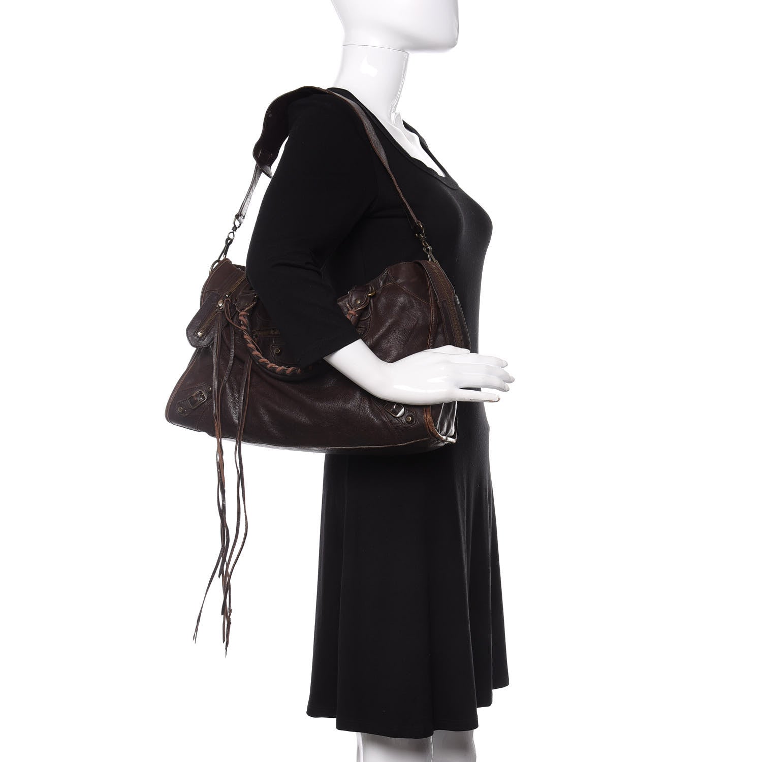 Balenciaga Chevre Classic Hardware City Chocolate 3 of 14