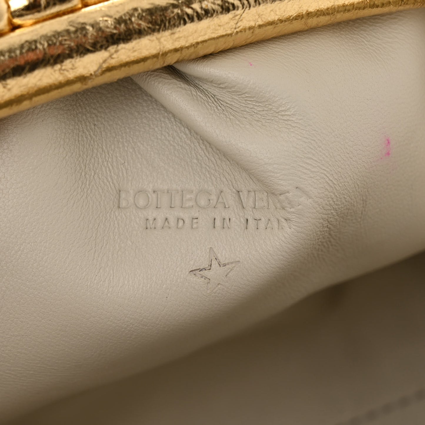 Metallic Crinkled Lambskin The Mini Pouch Oro