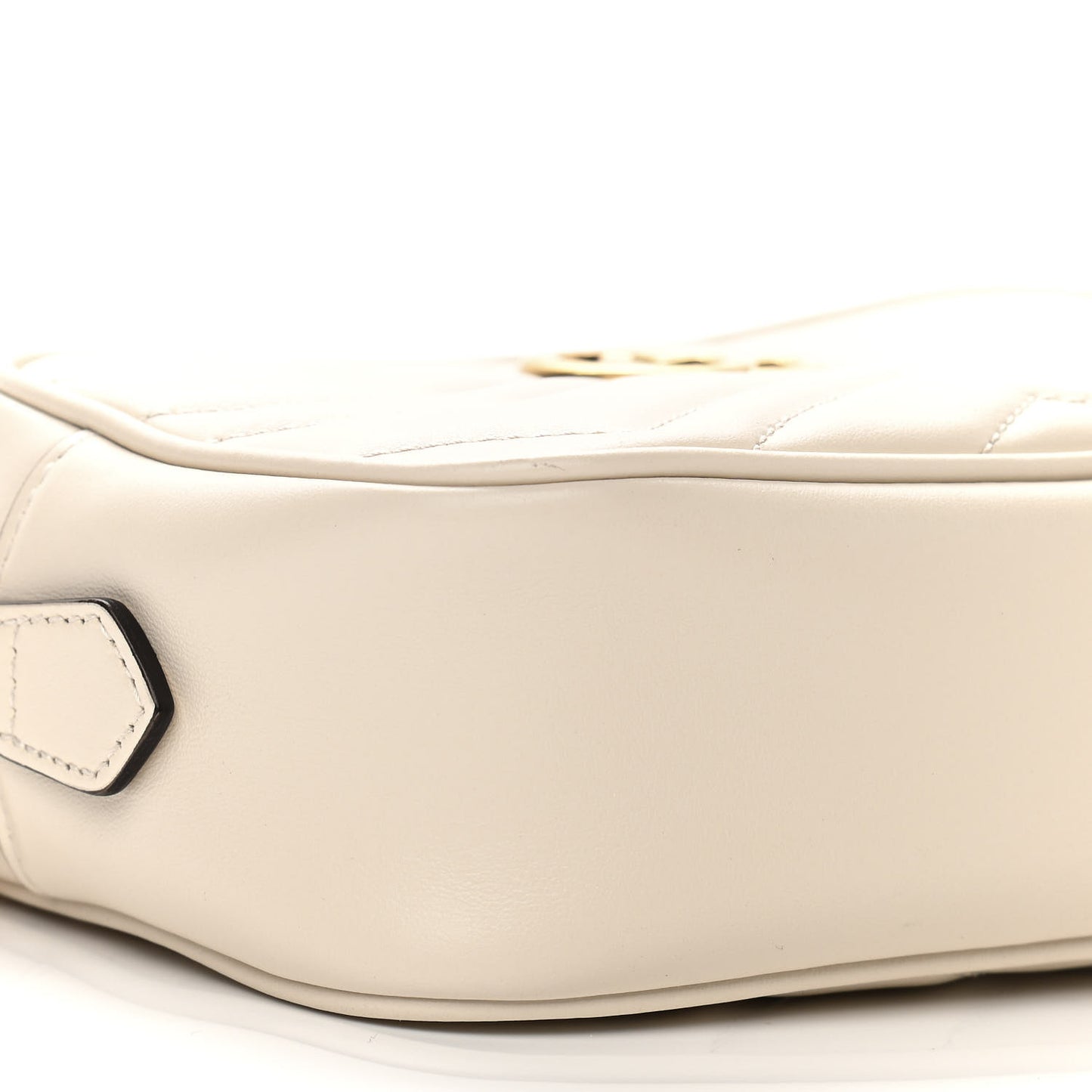 Calfskin Matelasse Mini GG Marmont Chain Shoulder Bag White