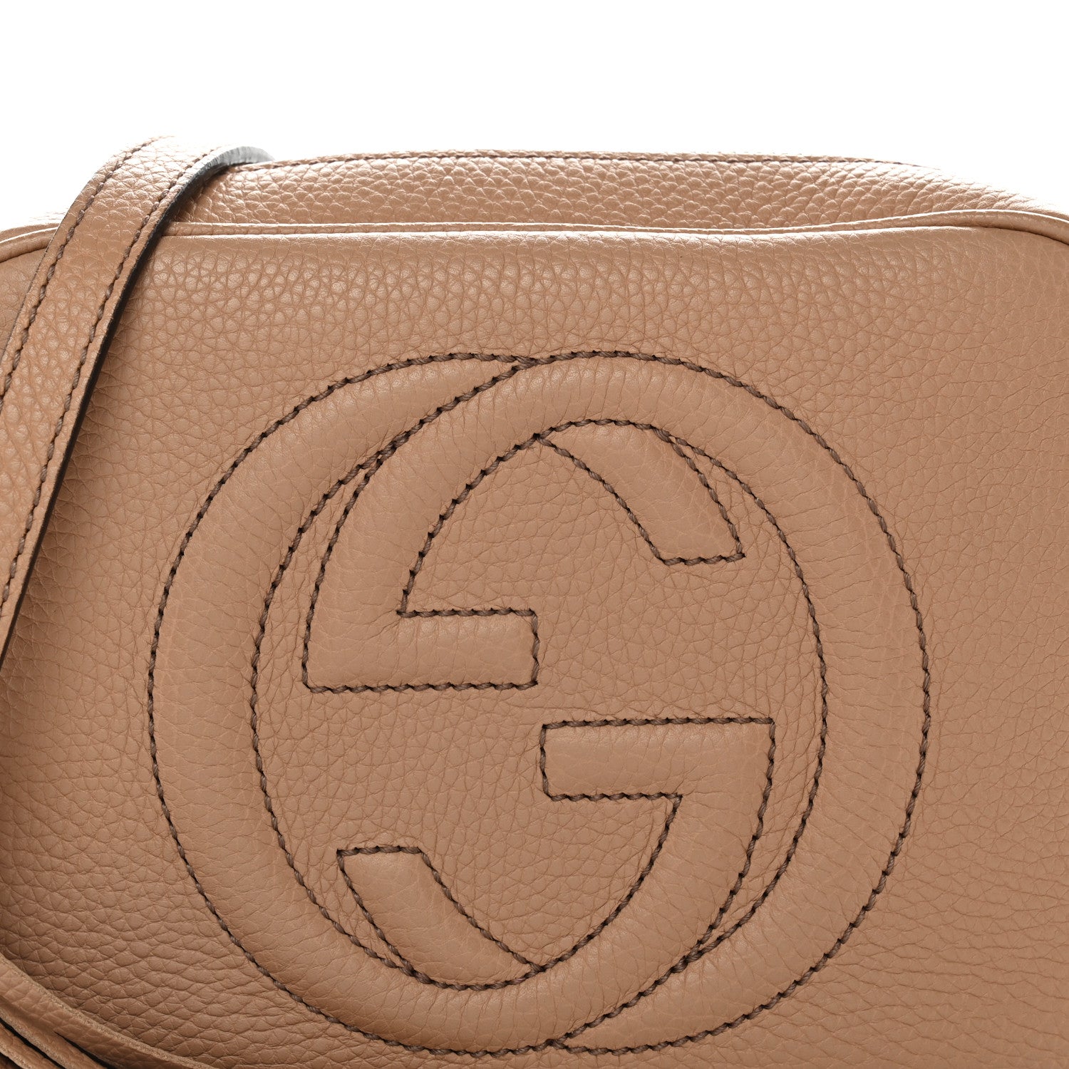 Gucci Pebbled Calfskin Small Soho Disco Bag Camelia 8 of 12
