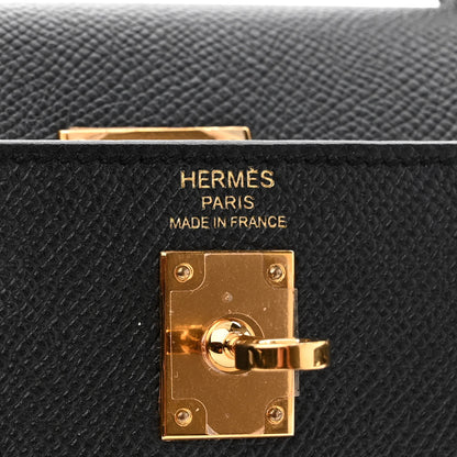 Hermes Epsom Kelly Sellier 25 Black 6 of 13