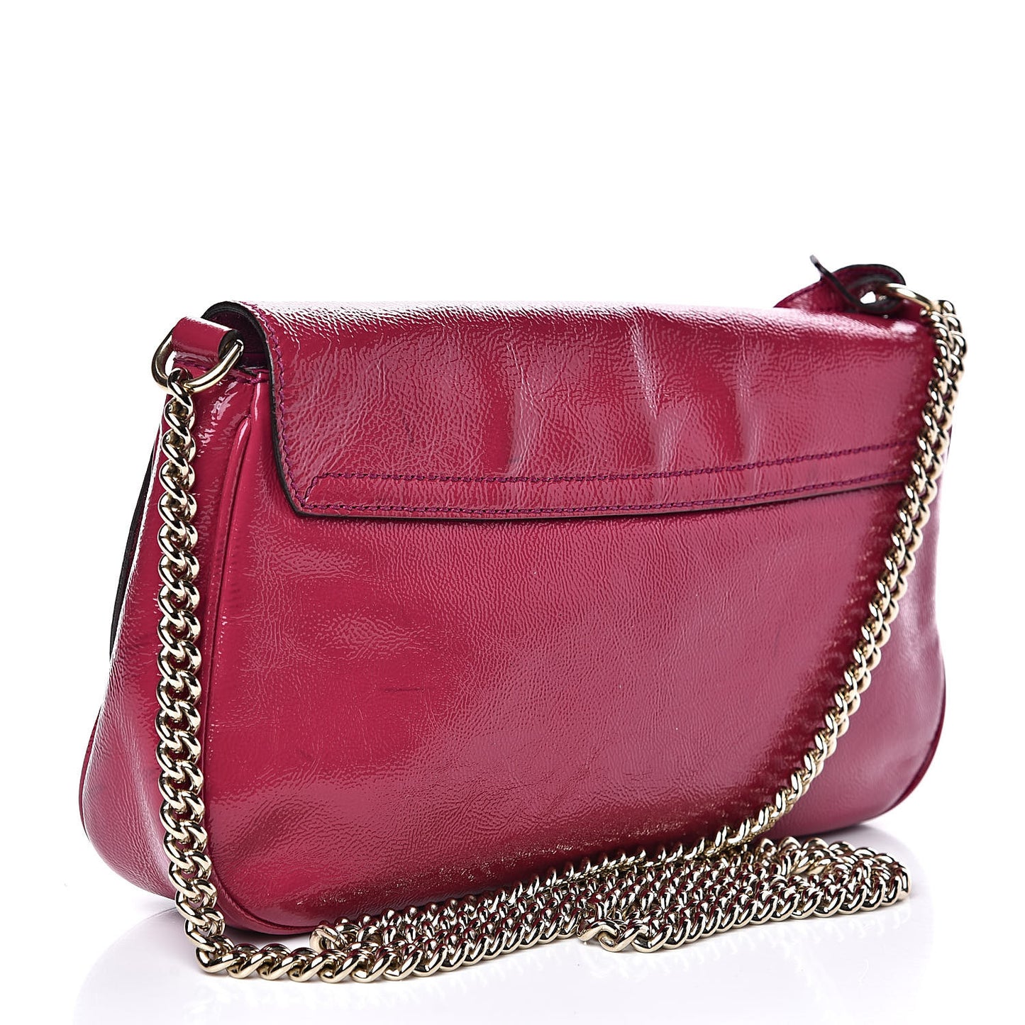 Patent Medium Soho Flap Crossbody Bright Bougainvillea