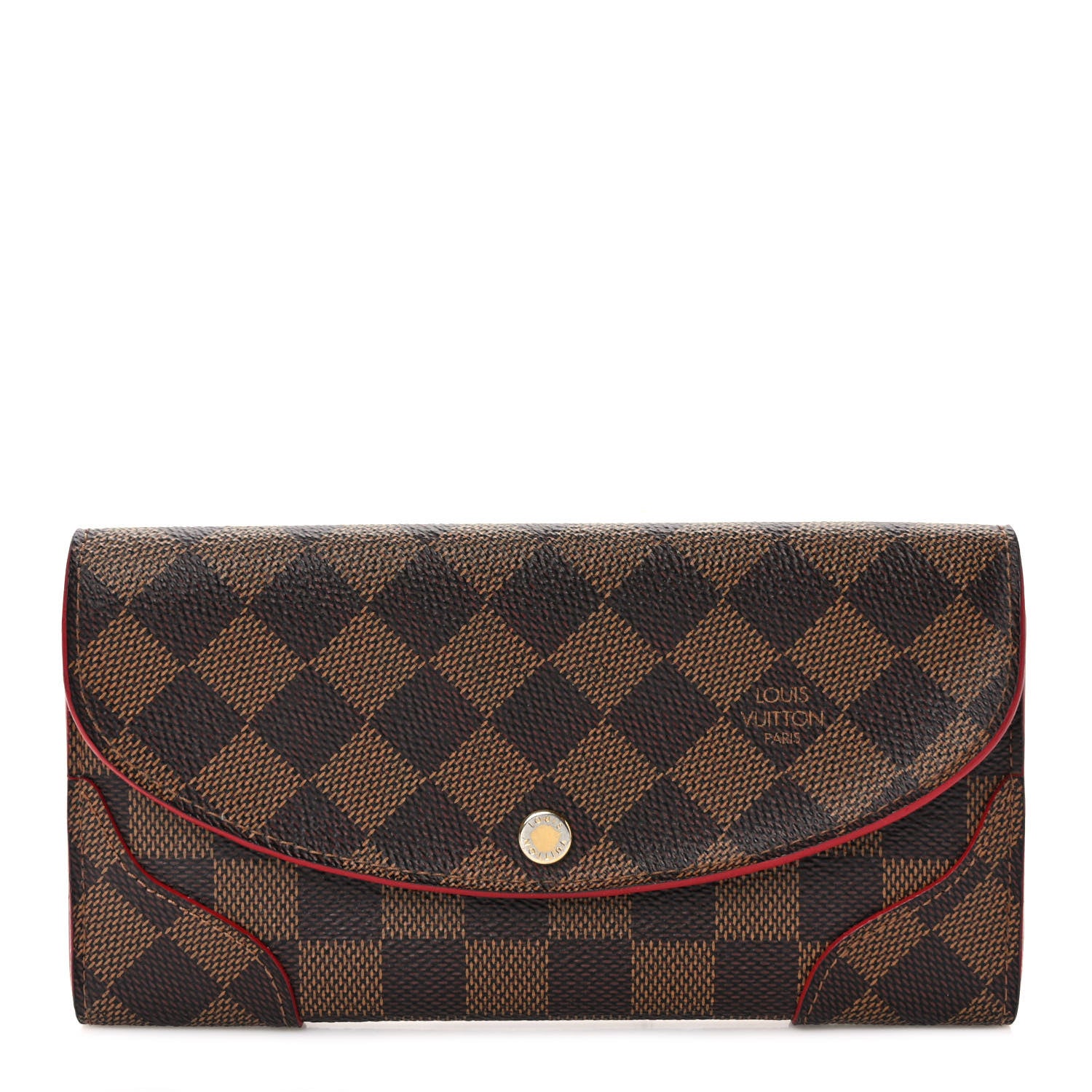 Louis Vuitton Damier Ebene Caissa Wallet Cherry 1 of 7