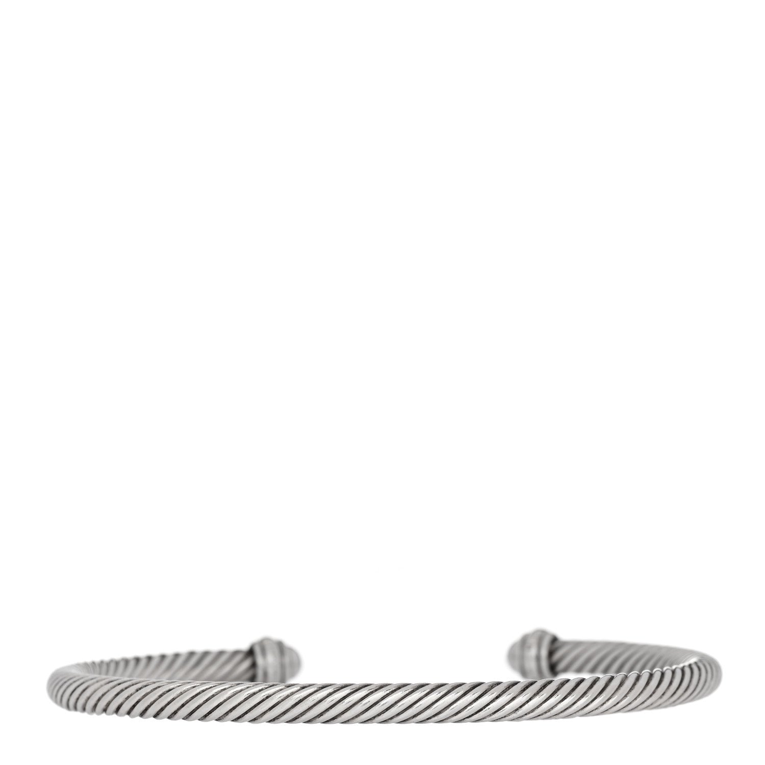 David Yurman Sterling Silver 18K Yellow Gold 4mm Cable Classics Bracelet 2 of 4