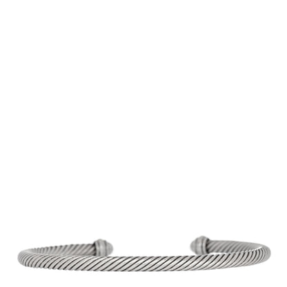 David Yurman Sterling Silver 18K Yellow Gold 4mm Cable Classics Bracelet 2 of 4