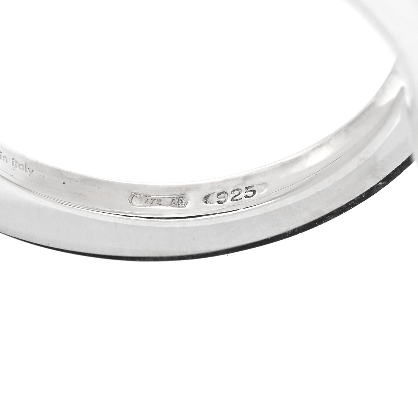 Sterling Silver G Cutout Band Ring 51 5.75