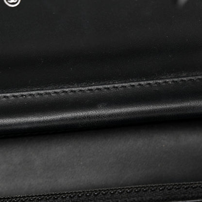 Chanel Shiny Aged Calfskin Quilted Boy Wallet On Chain WOC So Black 15 of 18