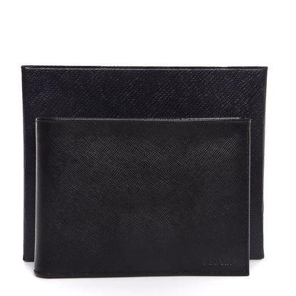 Prada Saffiano Bi-Fold Wallet Black 7 of 7
