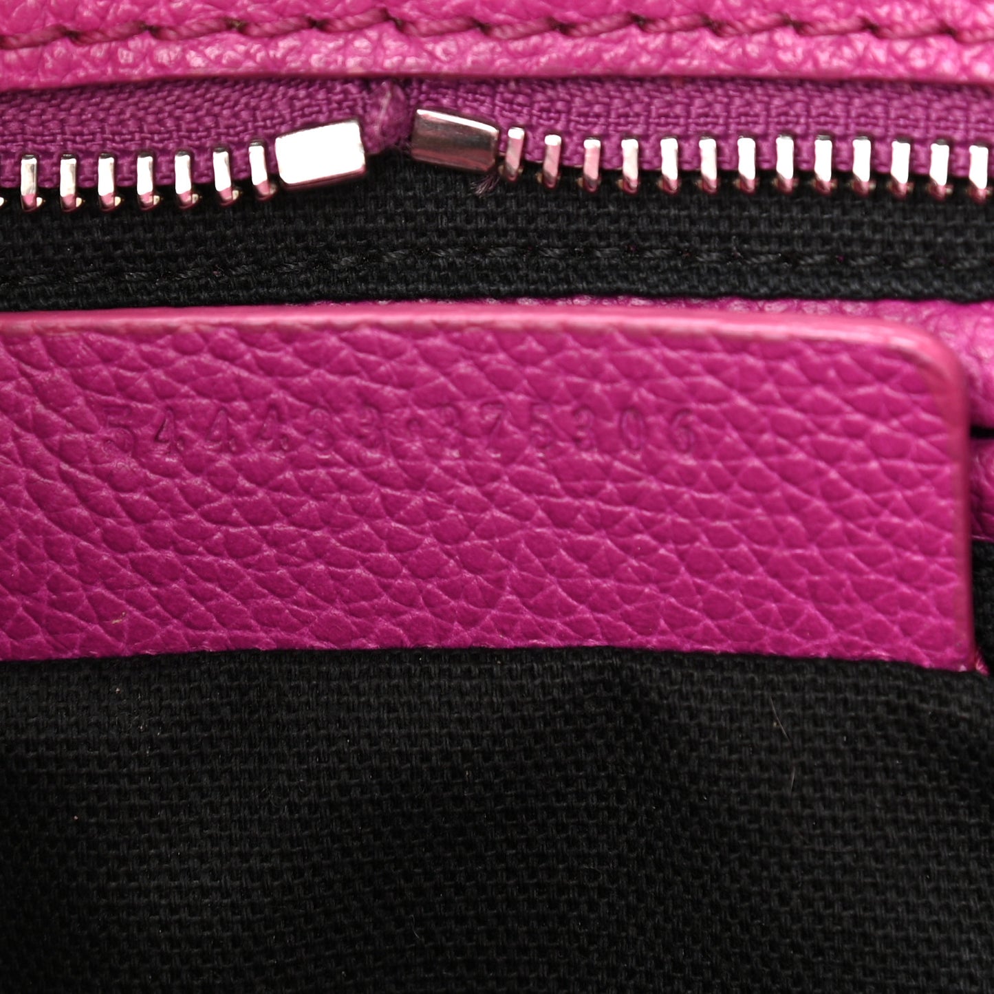 Pebbled Calfskin Small Skull Padlock Zip Around Tote Bouganville