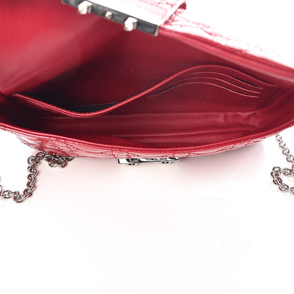 Christian Dior Patent Cannage New Lock Pouch Red 5 of 12