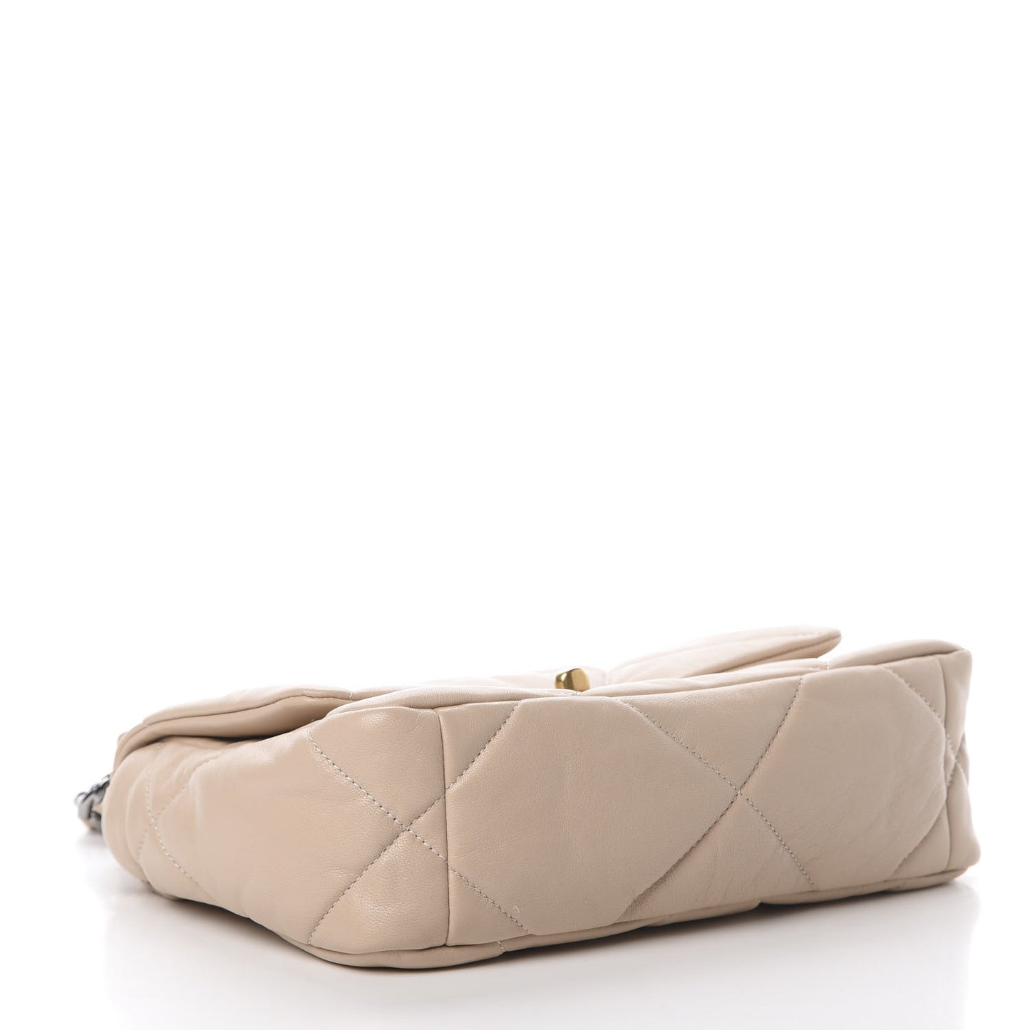 Lambskin Quilted Medium 19 Flap Light Beige