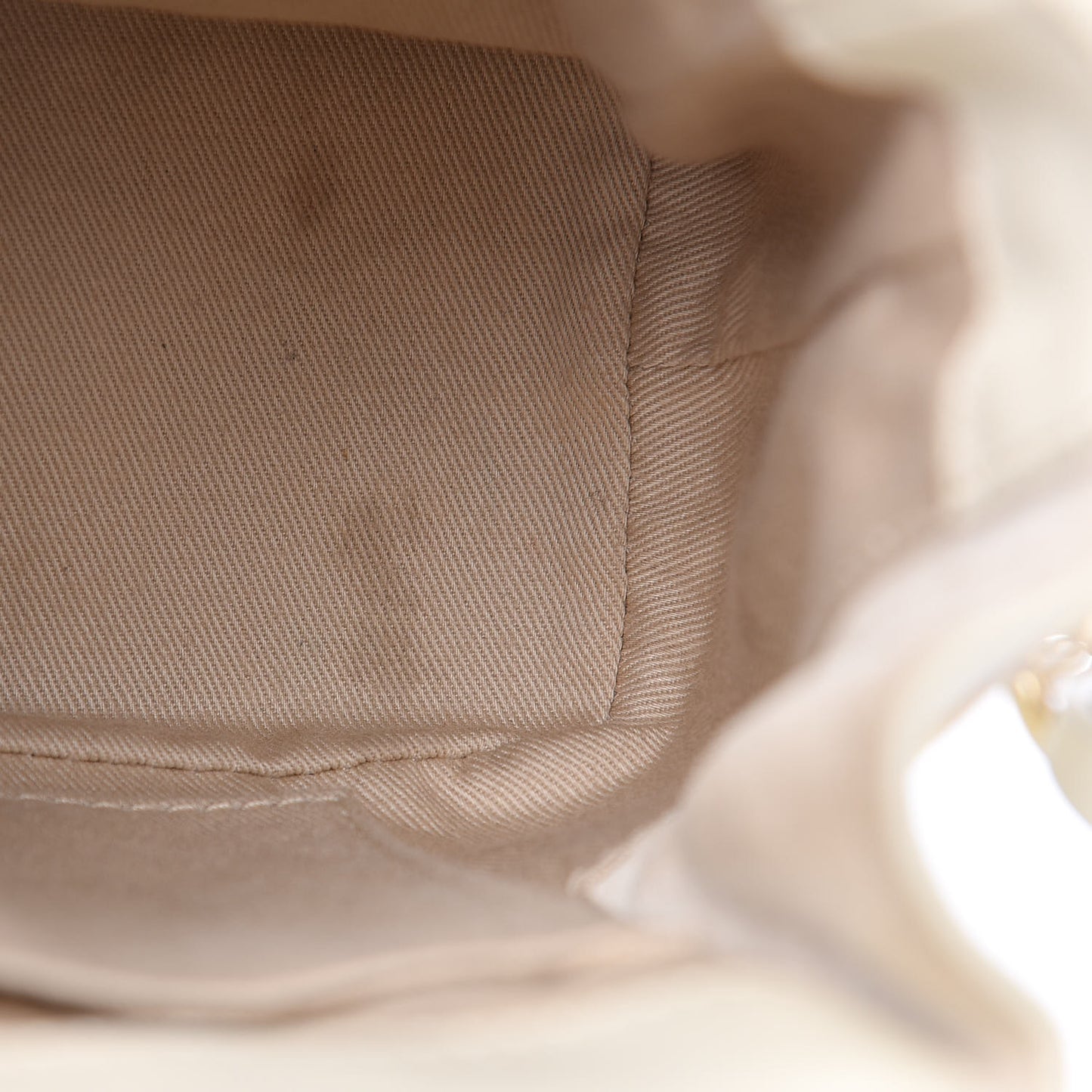 Calfskin Quilted Mini Faye Backpack Natural White