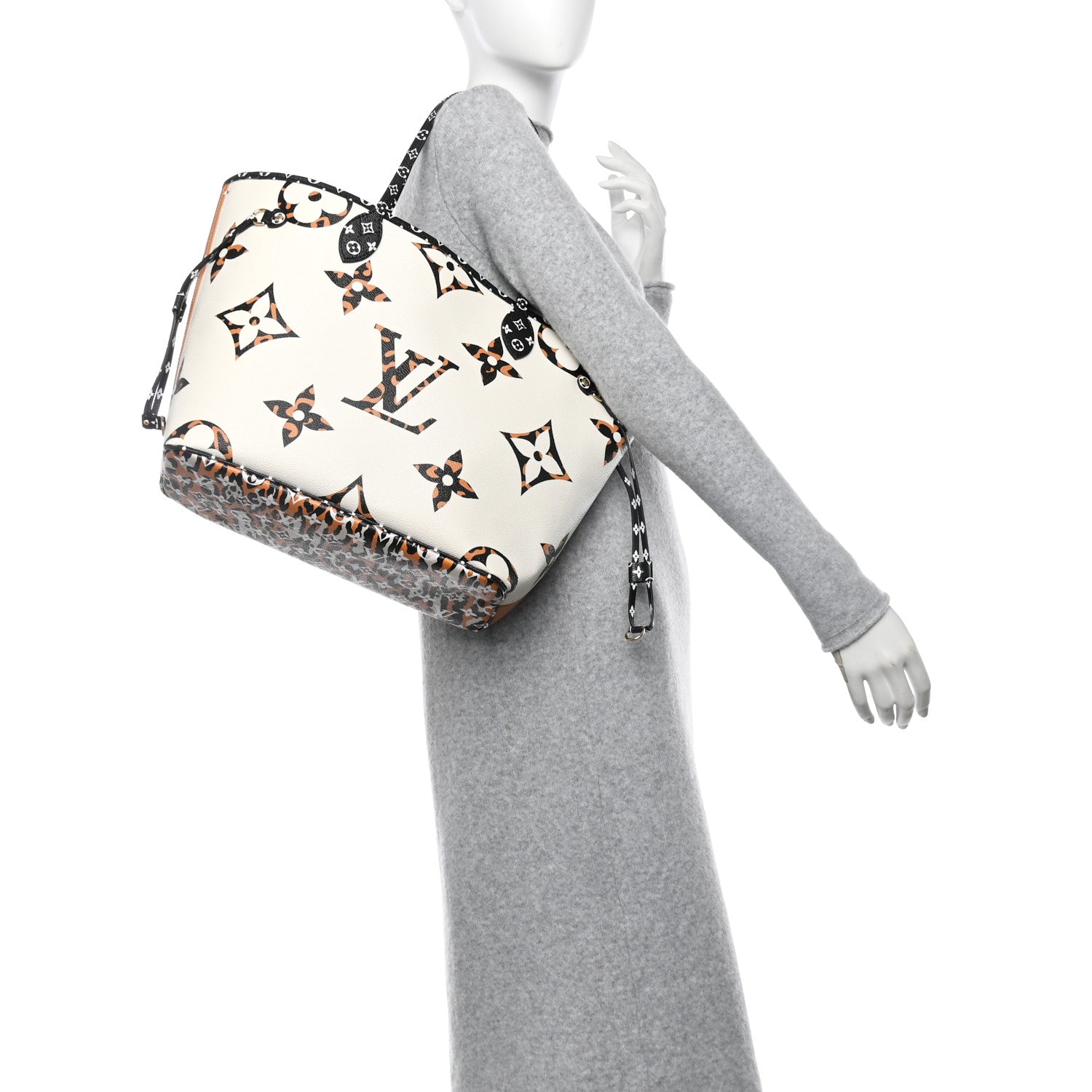 Louis Vuitton Monogram Giant Jungle Neverfull MM Ivory 2 of 12