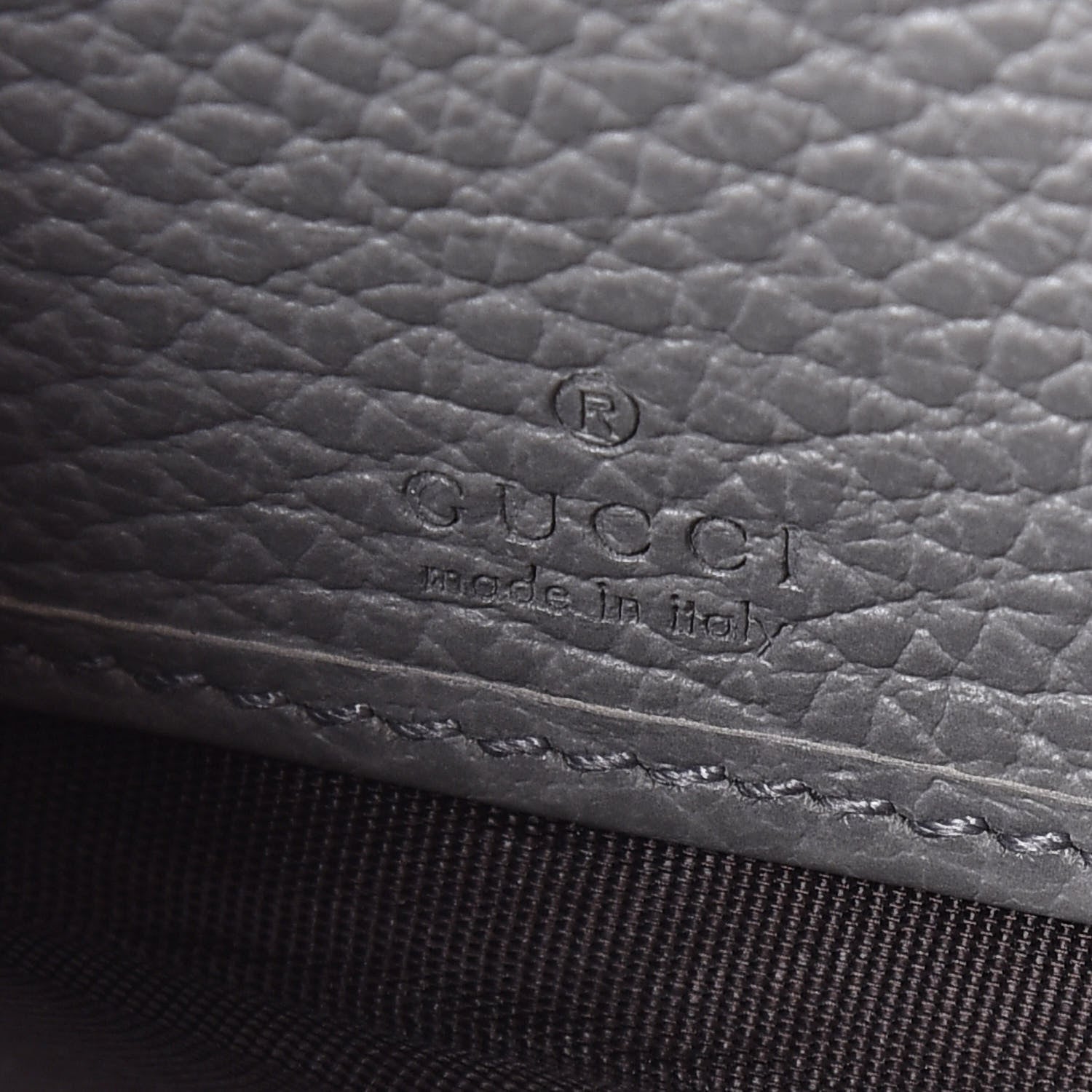 Gucci Dollar Calfskin GG Marmont Zip Around Wallet Grey 6 of 6