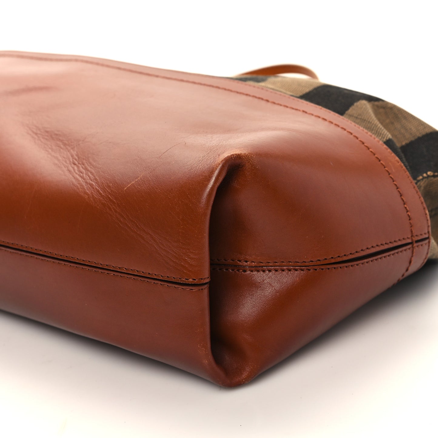 Pequin Cuoio Vegetale Medium Roll Tote Tobacco Cuoio Miele