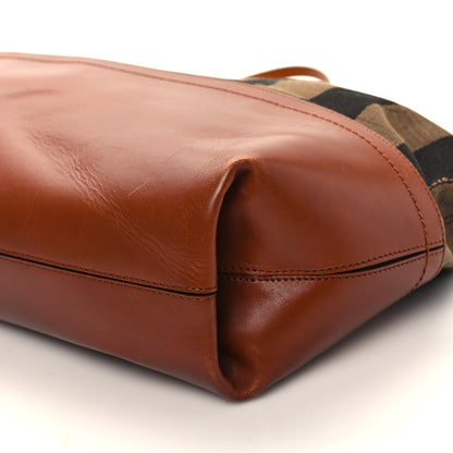 Fendi Pequin Cuoio Vegetale Medium Roll Tote Tobacco Cuoio Miele 10 of 13