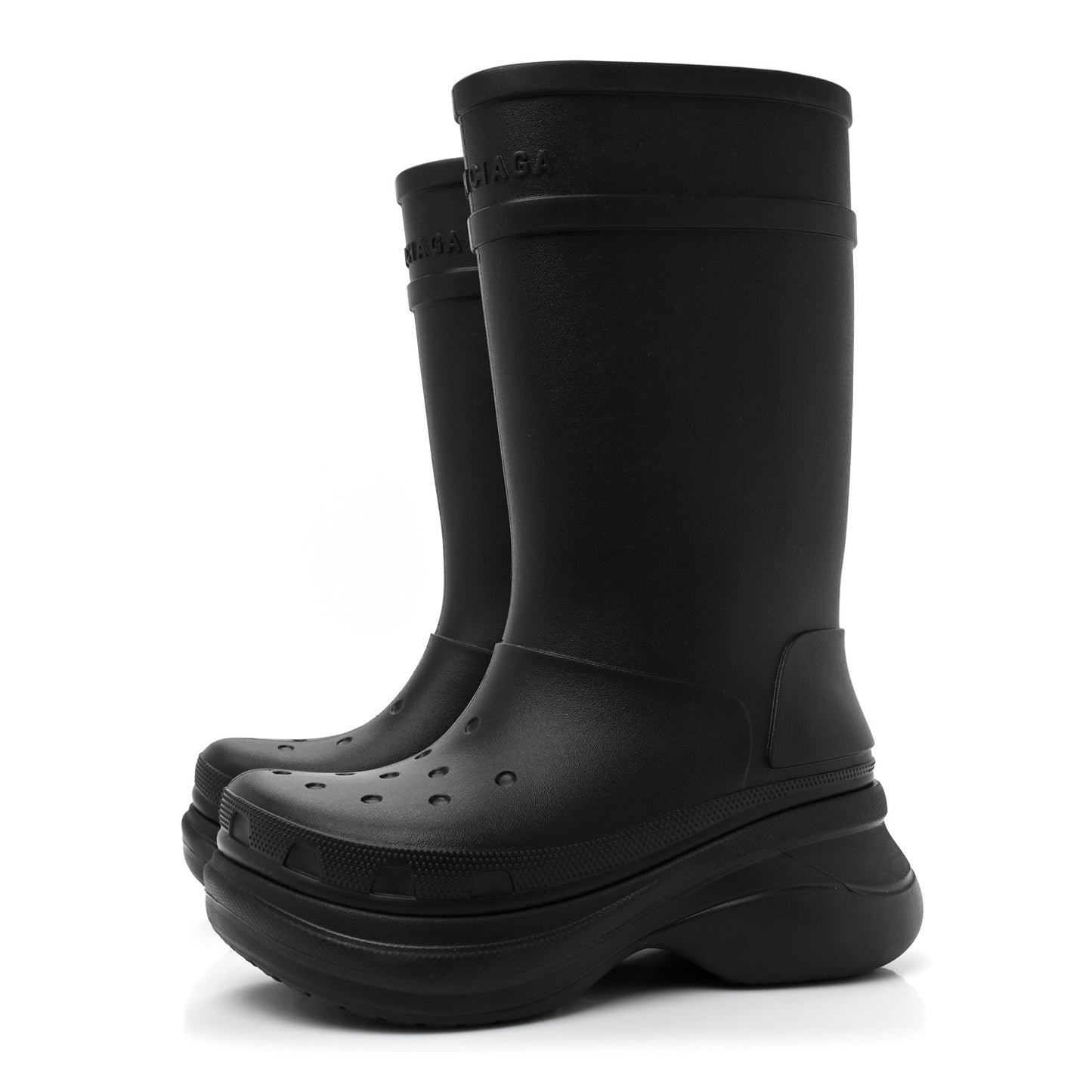 X CROCS Rubber Womens Rain Boots 40 Black