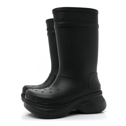 Balenciaga X CROCS Rubber Womens Rain Boots 40 Black 3 of 11