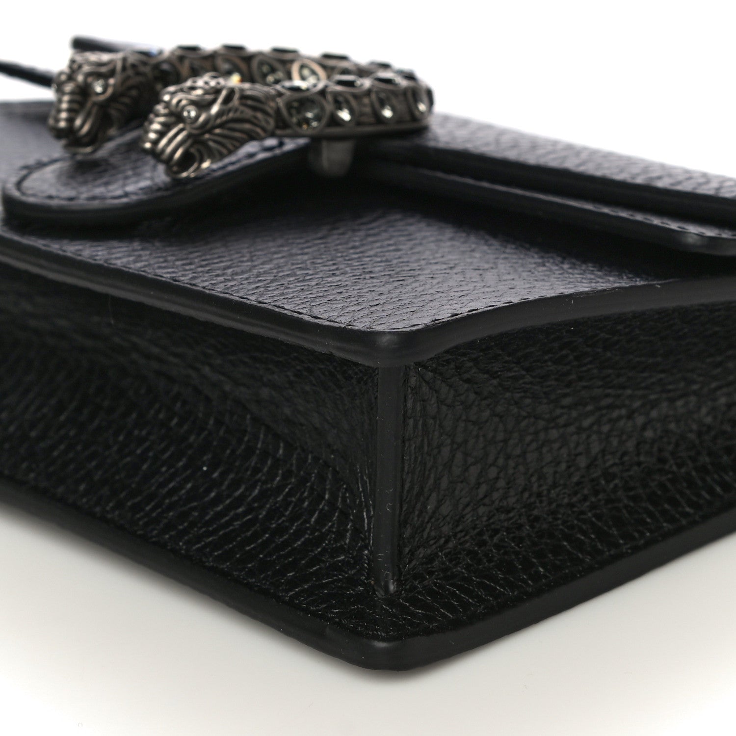 Gucci Calfskin Super Mini Dionysus Shoulder Bag Black 9 of 10
