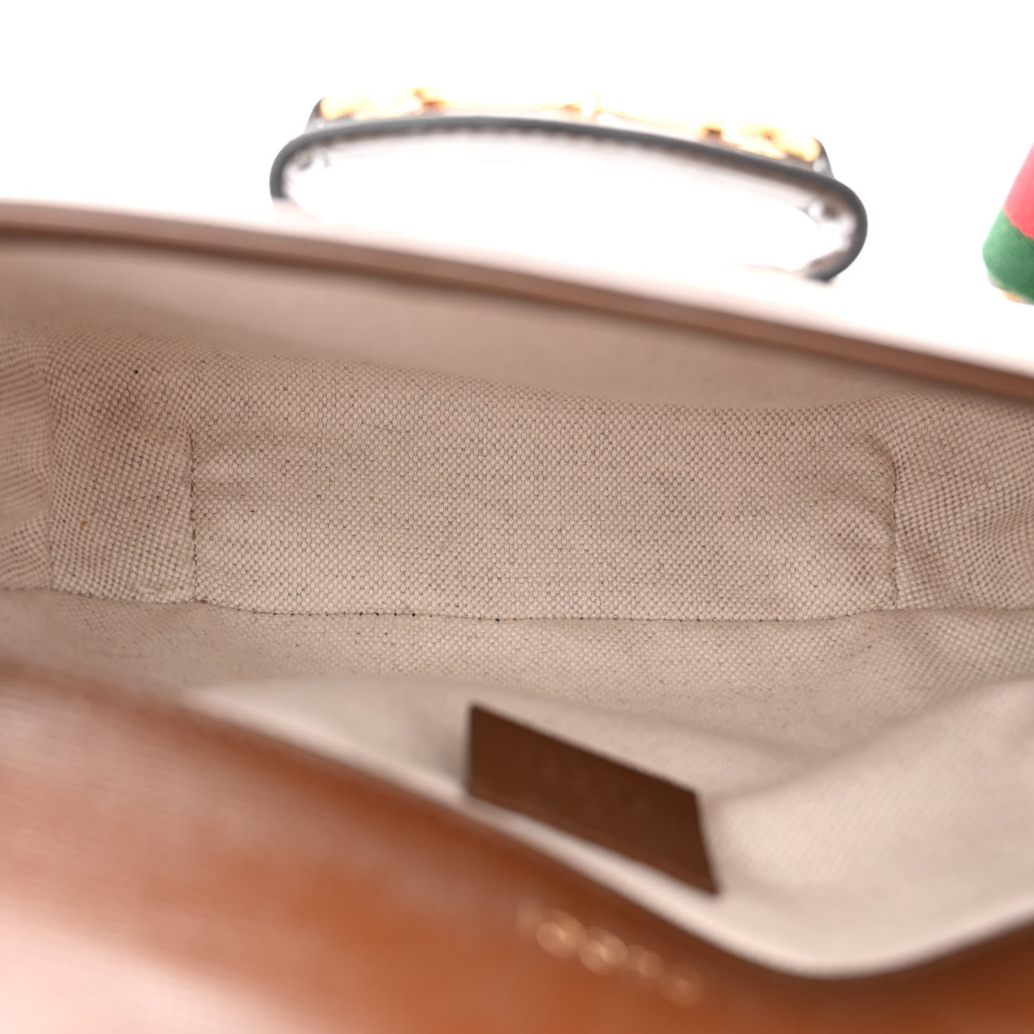 Gucci GG Supreme Monogram Web Mini Horsebit 1955 Shoulder Bag Beige Brown Sugar 5 of 12